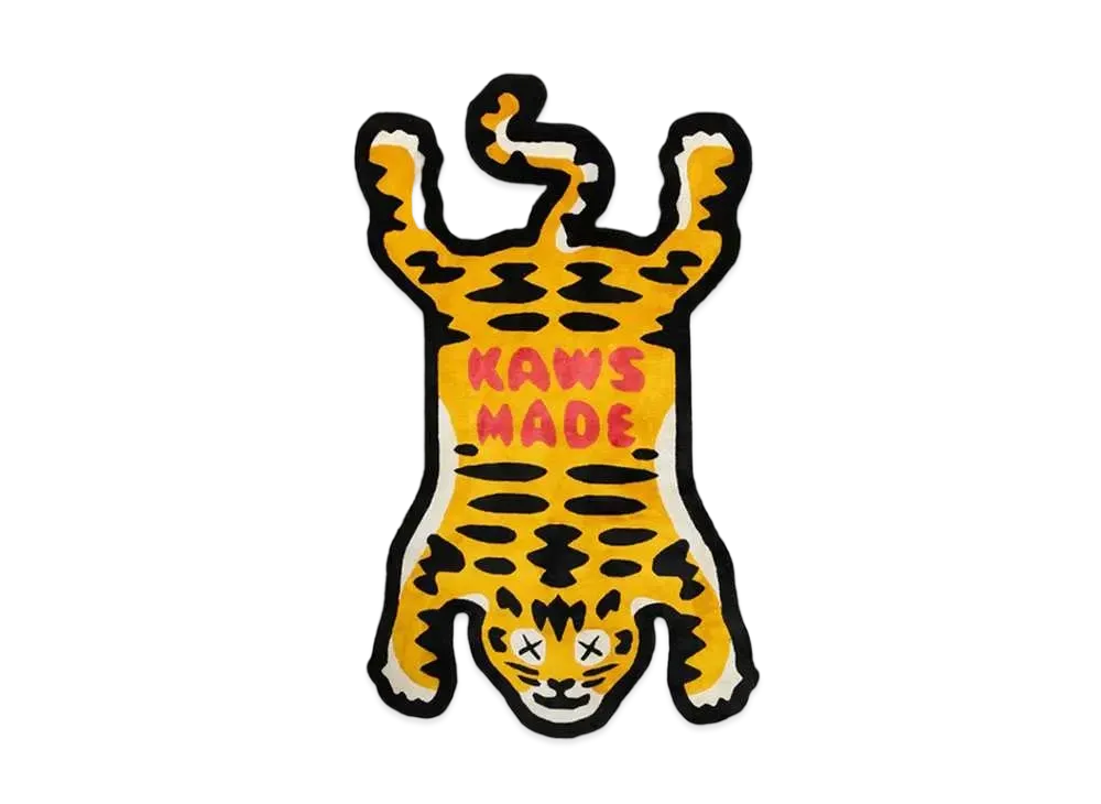 HUMAN MADE x KAWS TIGER SILK RUG "Yellow"