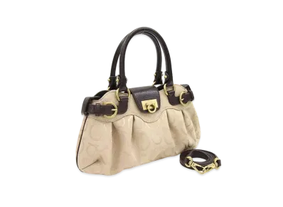 Salvatore Ferragamo Marissa Gancio Handle Bag "Beige"