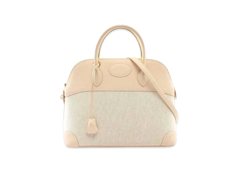 エルメス ボリード トワルアッシュ "ライトベージュ/ゴールド"