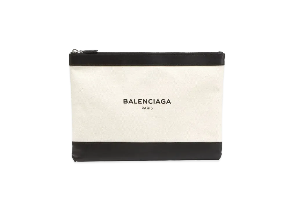 バレンシアガ ネイビー クリップ M "ナチュラル" 420407 AQ37N 1080