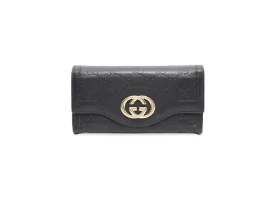 GUCCI Guccissima Sukey Wallet "Black"