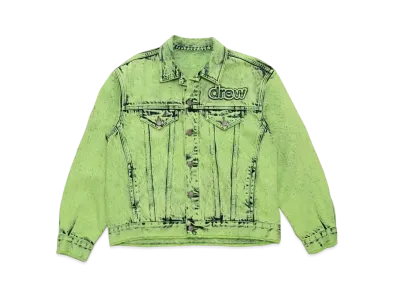 drew house oversized trucker jacket "Painted Lime"