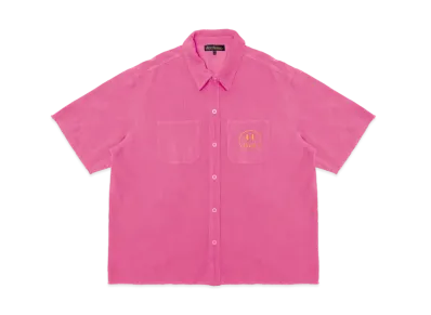 drew house corduroy ss shirt "Hot Pink"