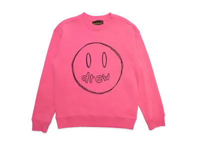 drew house sketch mascot crewneck "Hot Pink"