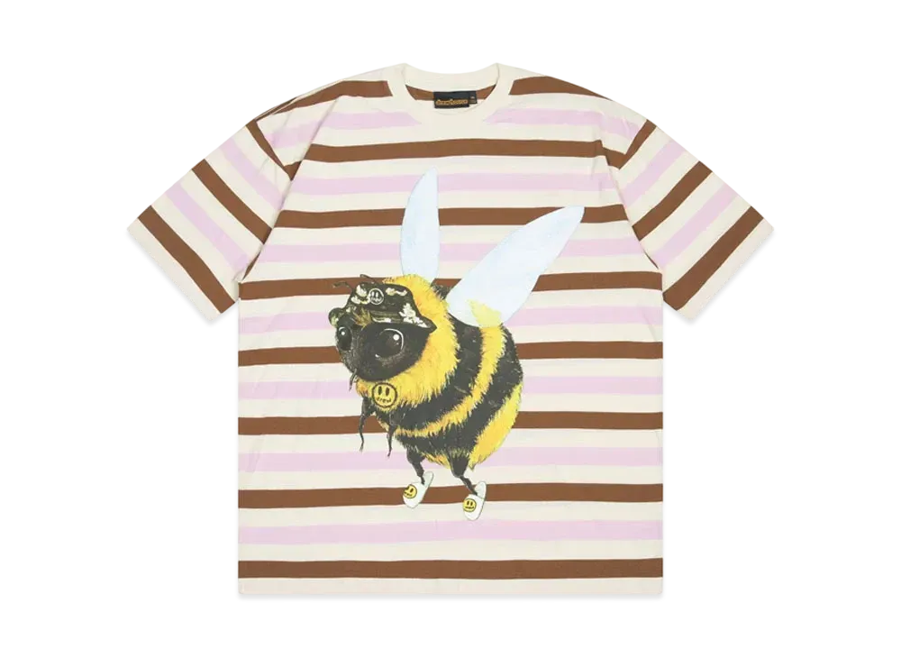drew house bizzy ss tee "Brown Stripe"