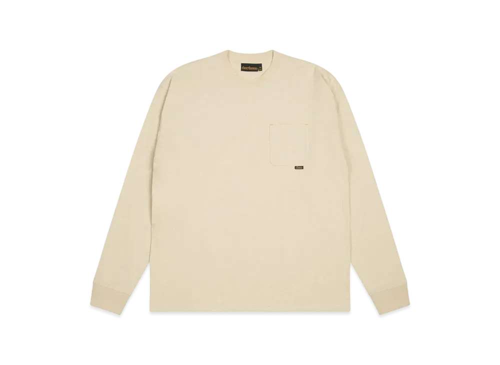 drew house basic ls pocket tee "Biscotti"