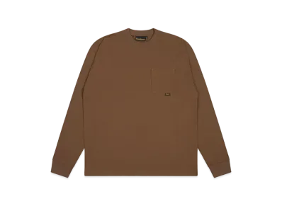 drew house basic ls pocket tee "Brown"