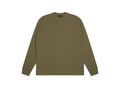 drew house basic ls pocket tee "Midnight Olive"