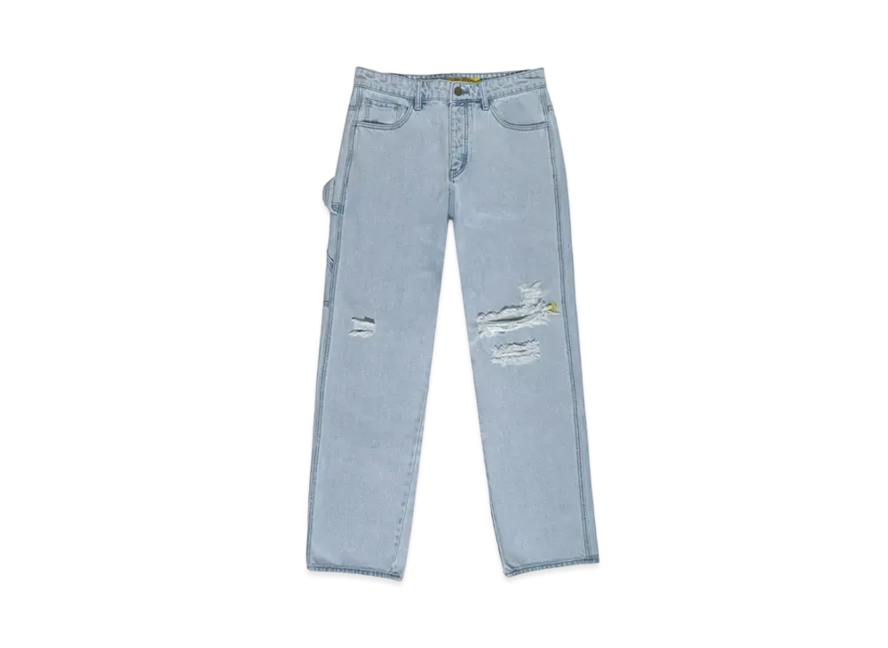 drew house carpenter jean "Distressed Vintage Indigo"