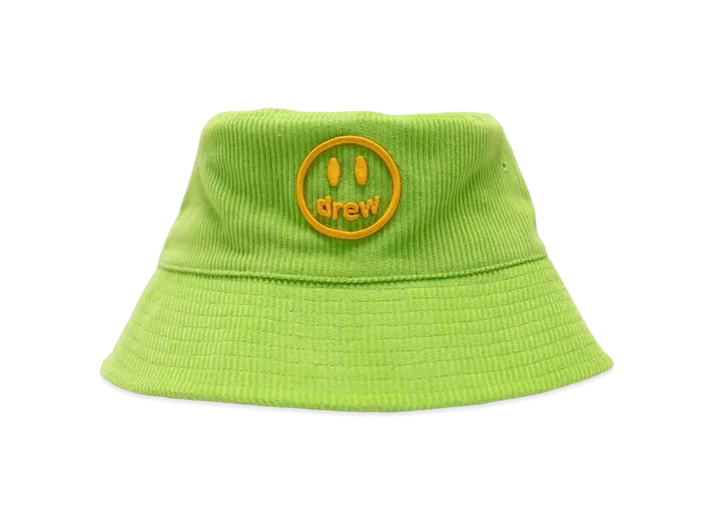 drew house corduroy bucket hat "Lime"