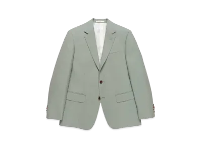 WACKO MARIA SINGLE BREASTED JACKET (IMPOET FABRIC / DOEMEUIL) "Light Green"