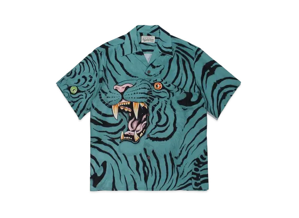 WACKO MARIA TIM LEHI / HAWAIIAN SHIRT "Turquoise"
