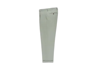 WACKO MARIA PLEATED TROUSERS (IMPOET FABRIC / DOEMEUIL) "Light Green"