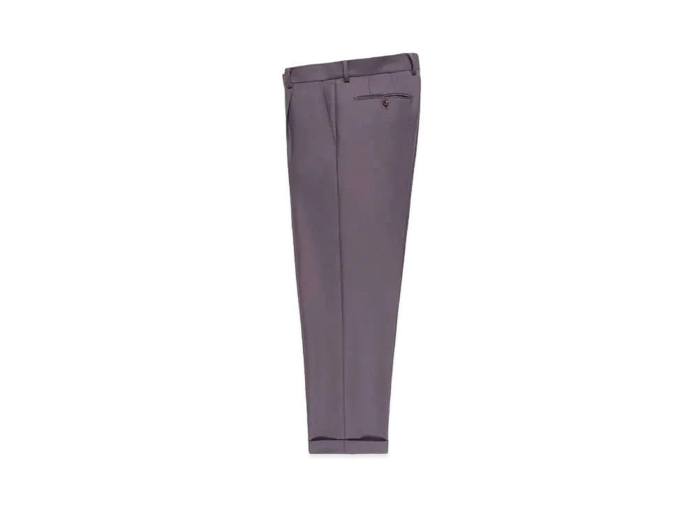 WACKO MARIA PLEATED TROUSERS (IMPOET FABRIC / DOEMEUIL) "Purple"