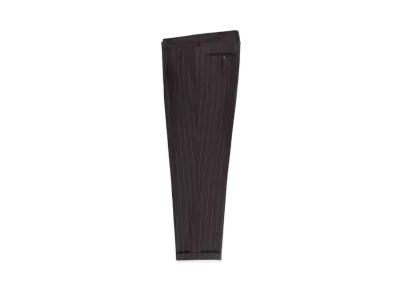 WACKO MARIA STRIPED PLEATED TROUSERS (IMPOET FABRIC / DOEMEUIL) "Burgundy"