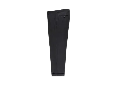 WACKO MARIA GLITTER STRIPED PLEATED TROUSERS (IMPOET FABRIC / DOEMEUIL) "Black"