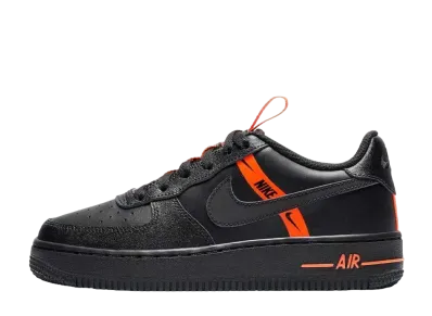 Nike GS Air Force 1 Low LV8 KSA "Worldwide Pack Black Total Orange"