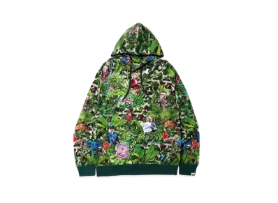 A BATHING APE BAPE® X MONKEY 47 PULLOVER HOODIE "Green"