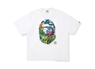 A BATHING APE BAPE® X MONKEY 47 APE HEAD TEE "Blue"