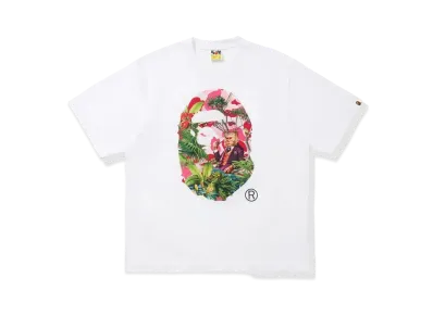 A BATHING APE BAPE® X MONKEY 47 APE HEAD TEE "Pink"