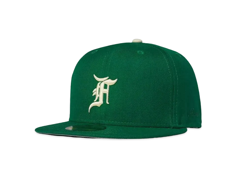 NEW ERA FEAR OF GOD ESSENTIALS 59FIFTY F LOGO Under Visor "Green"