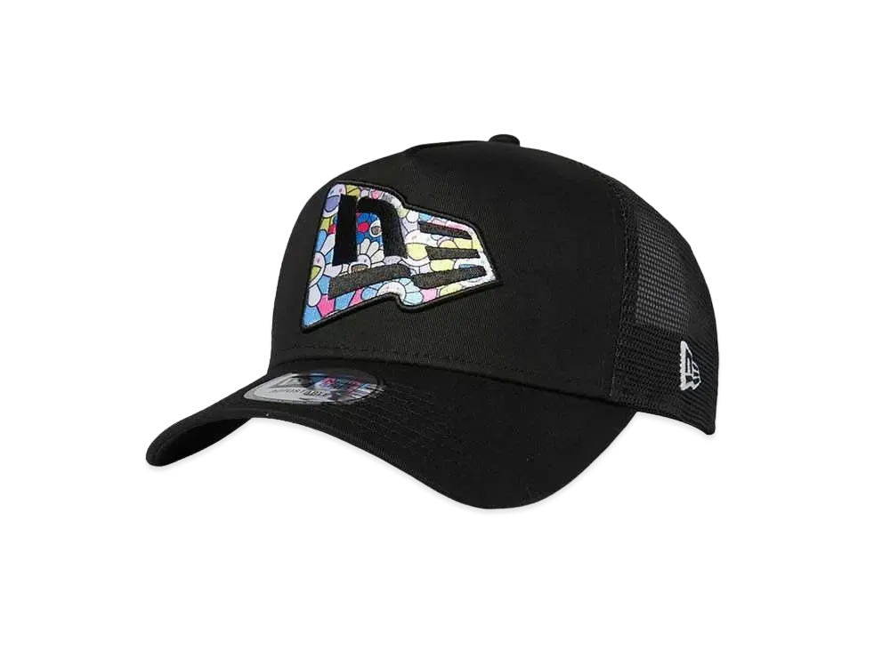 NEW ERA TAKASHI MURAKAMI 9FORTY A-Frame Trucker FLAG BLACK "Black"
