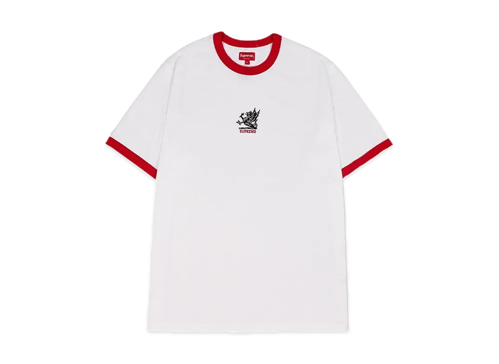 Supreme Dragon Ringer Tee "White"