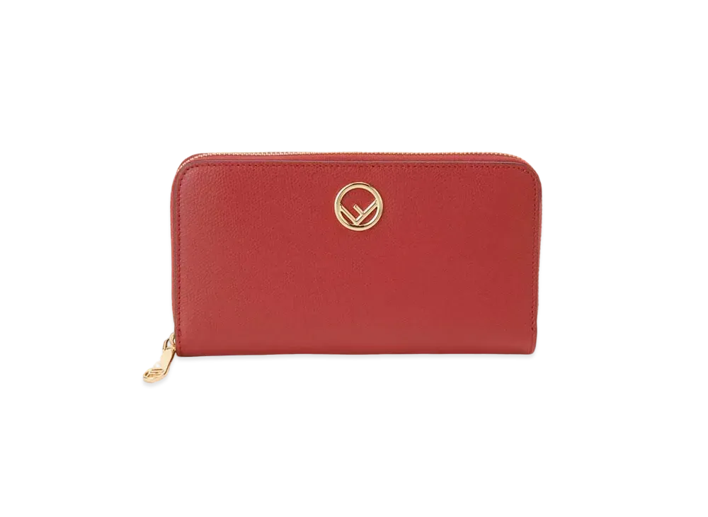 FENDI F Is Fendi Zip Around Wallet "Red"