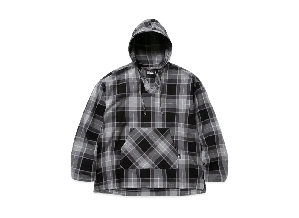 FIRST DOWN MEXICAN HOODIE COTTON NELCHECK "Charcoal"