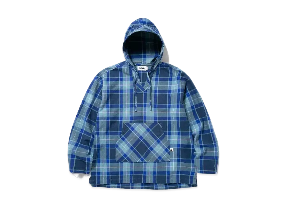 FIRST DOWN MEXICAN HOODIE COTTON NELCHECK "Blue"