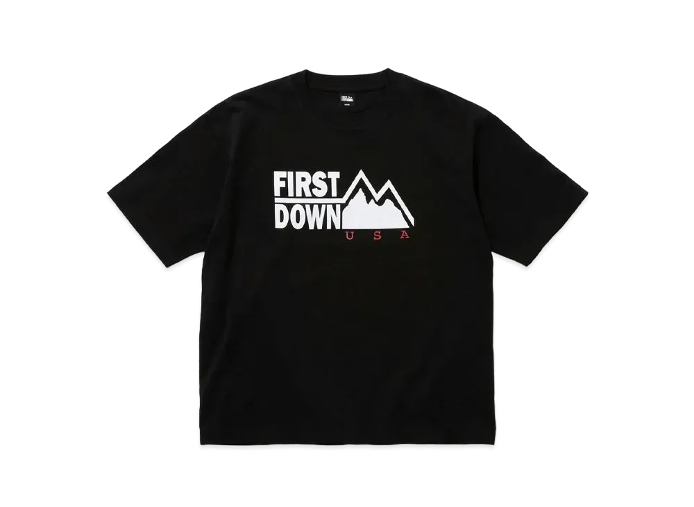 FIRST DOWN FDUSA S/S TEE COTTON JERSEY "Black"