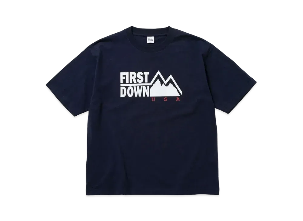 FIRST DOWN FDUSA S/S TEE COTTON JERSEY "Navy"
