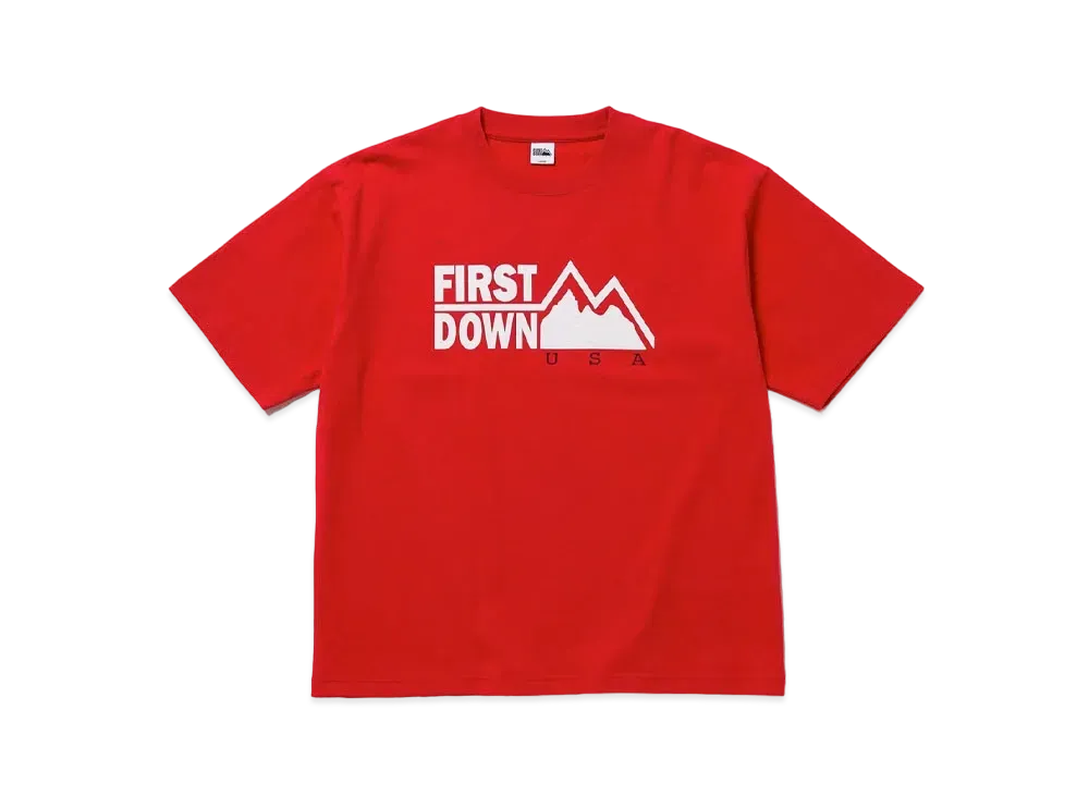 FIRST DOWN FDUSA S/S TEE COTTON JERSEY "Red"