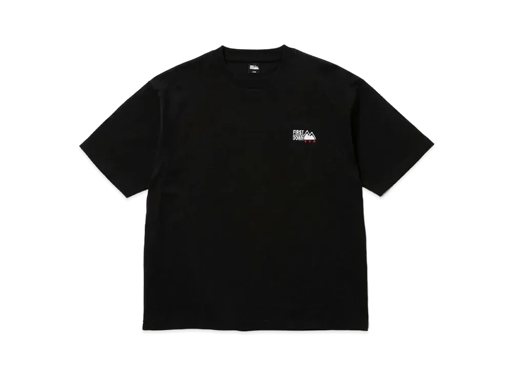FIRST DOWN LOGO S/S TEE COTTON JERSEY "Black"