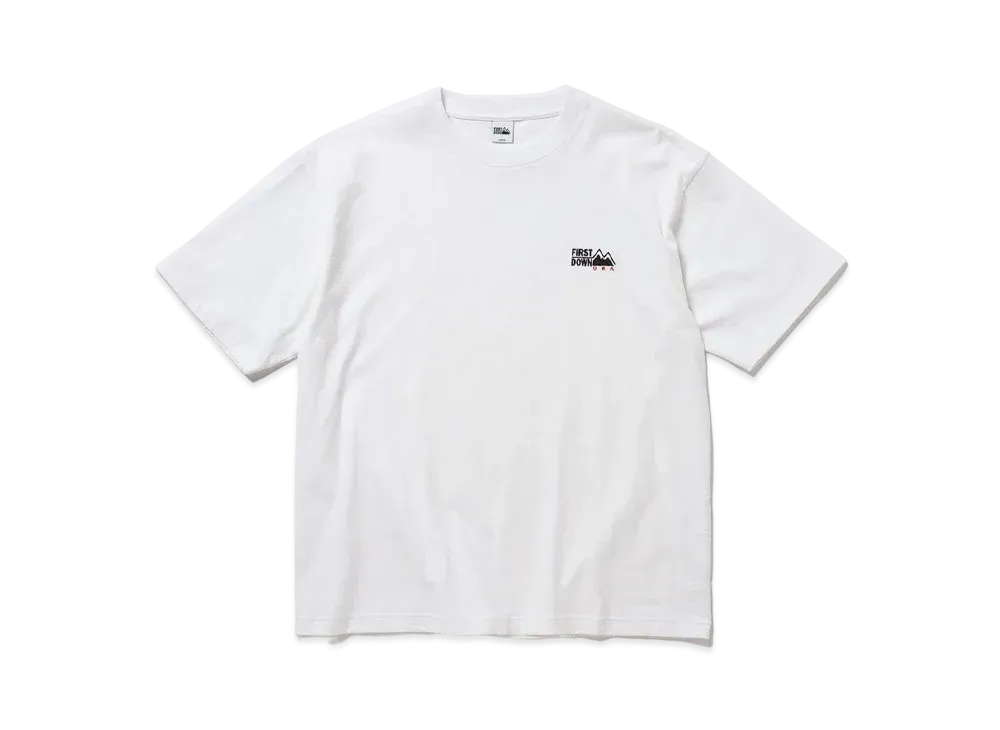 FIRST DOWN LOGO S/S TEE COTTON JERSEY "White"