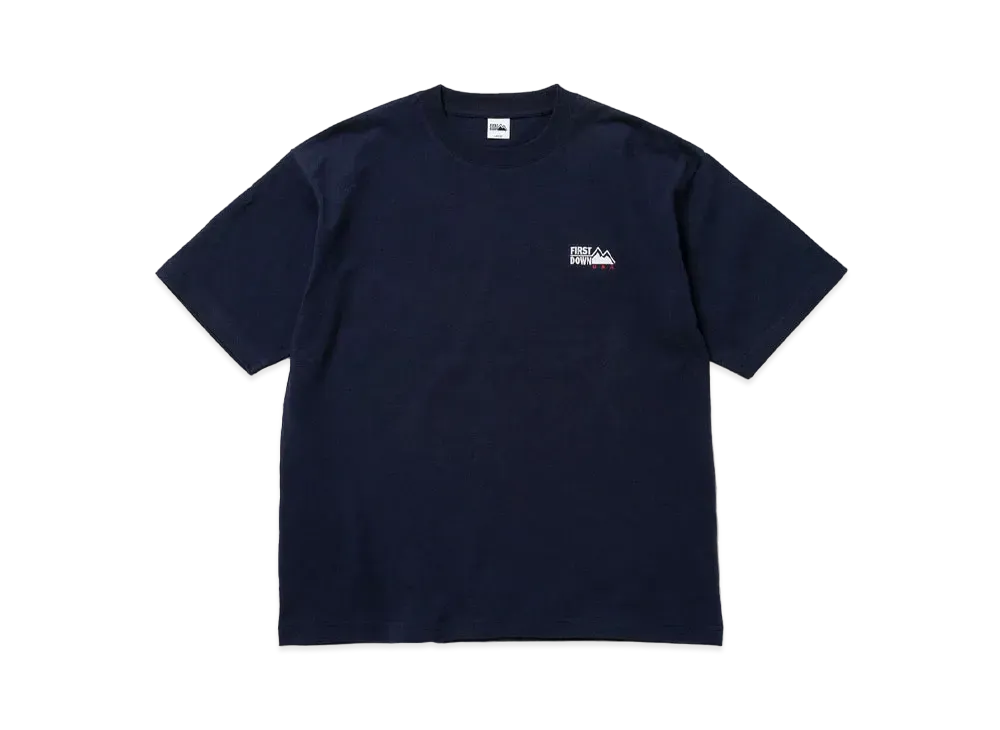 FIRST DOWN LOGO S/S TEE COTTON JERSEY "Navy"