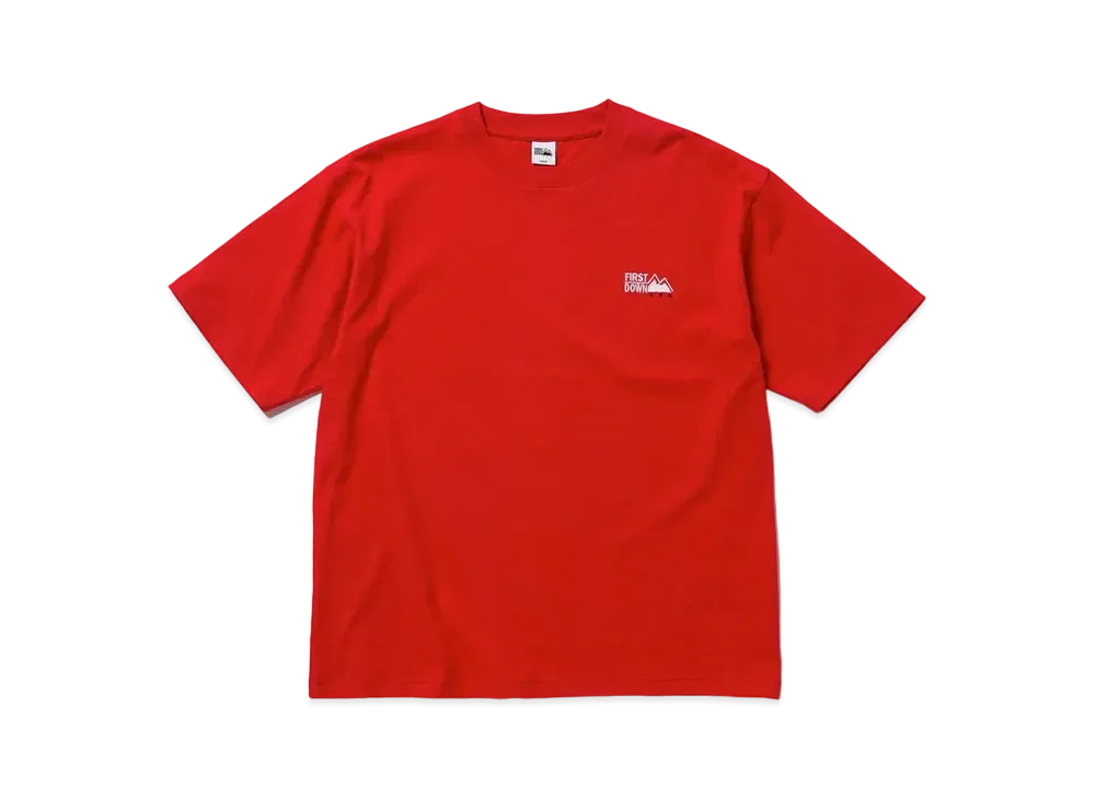 FIRST DOWN LOGO S/S TEE COTTON JERSEY "Red"