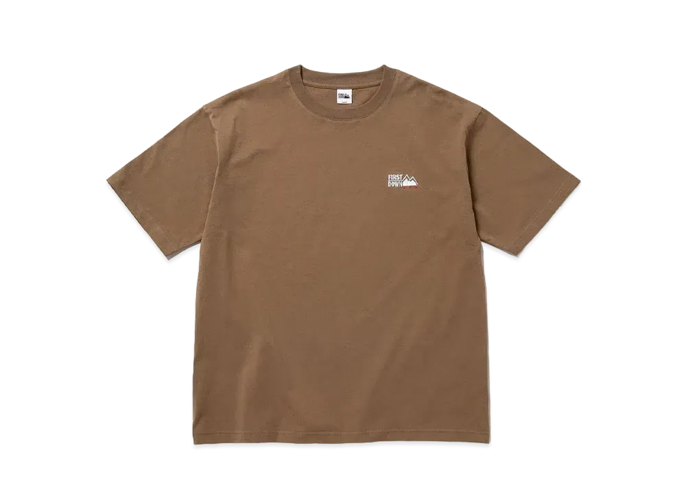 FIRST DOWN LOGO S/S TEE COTTON JERSEY "Light Khaki"