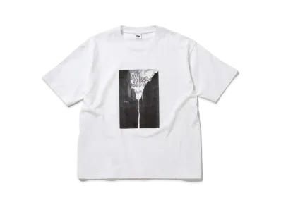 FIRST DOWN S/S TEE #2 COTTON JERSEY by E-WAX STUDIO "White"