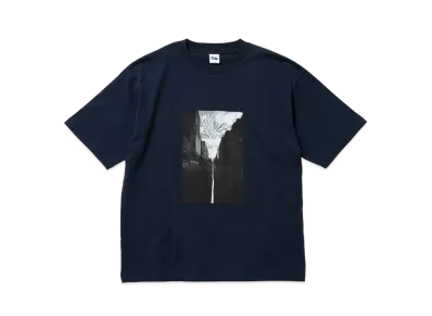 FIRST DOWN S/S TEE #2 COTTON JERSEY by E-WAX STUDIO "Navy"
