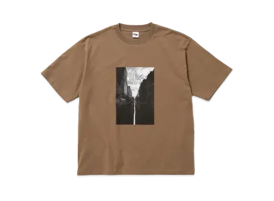 FIRST DOWN S/S TEE #2 COTTON JERSEY by E-WAX STUDIO "Light Khaki"