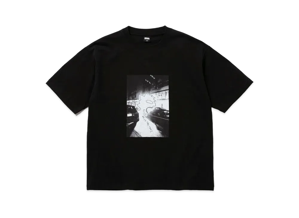 FIRST DOWN S/S TEE #1 COTTON JERSEY by E-WAX STUDIO "Black"