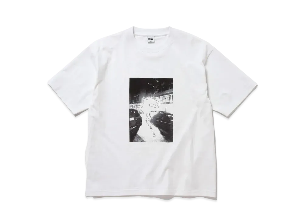 FIRST DOWN S/S TEE #1 COTTON JERSEY by E-WAX STUDIO "White"
