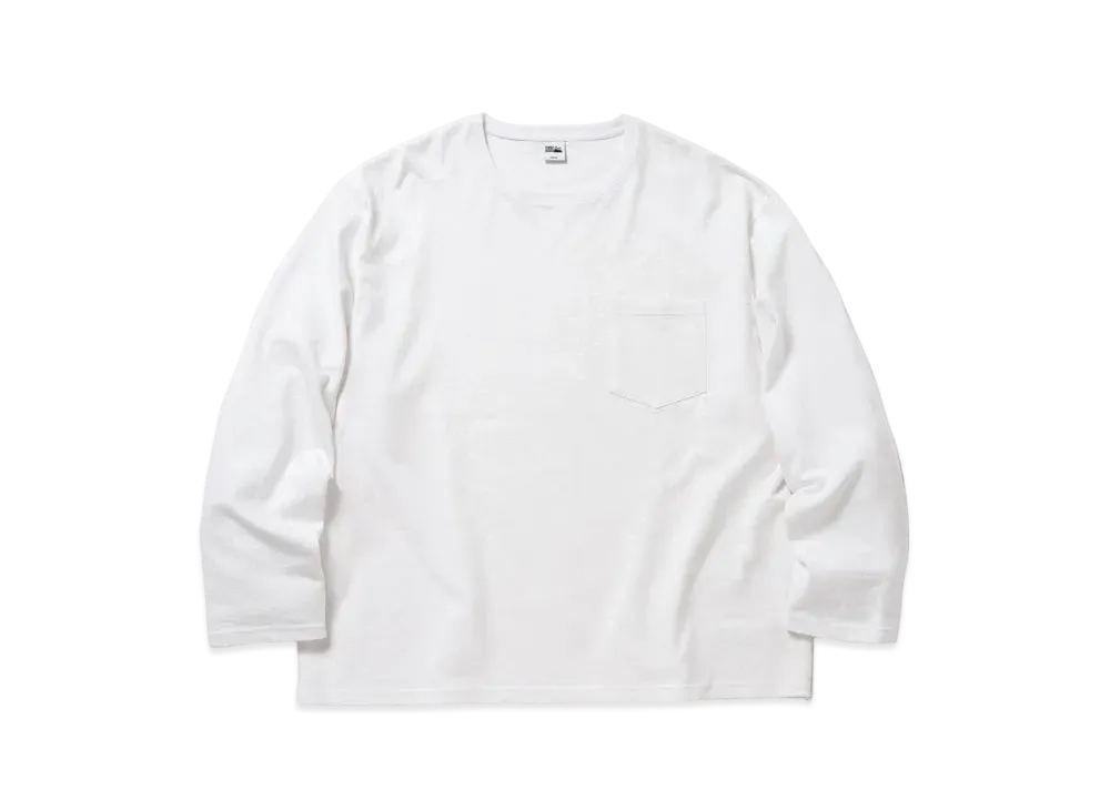 FIRST DOWN BAGGY TEE L/S COTTON HEAVY JERSEY "White"