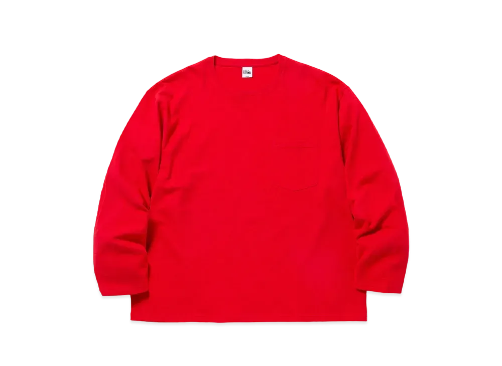 FIRST DOWN BAGGY TEE L/S COTTON HEAVY JERSEY "Red"