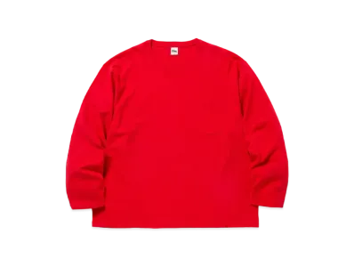 FIRST DOWN BAGGY TEE L/S COTTON HEAVY JERSEY "Red"