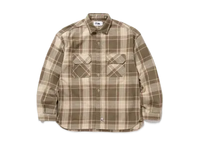 FIRST DOWN WORK L/S SHIRTS COTTON NELCHECK "Beige"