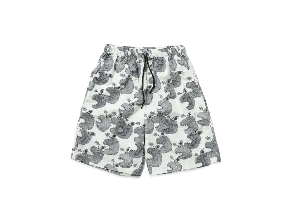 FIRST DOWN COZY SHORTS SUPPLEX NYLON by E-WAX STUDIO "Apple Off"