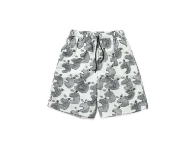 FIRST DOWN COZY SHORTS SUPPLEX NYLON by E-WAX STUDIO "Apple Off"