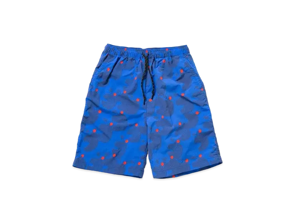 FIRST DOWN COZY SHORTS SUPPLEX NYLON by E-WAX STUDIO "Apple Blue"